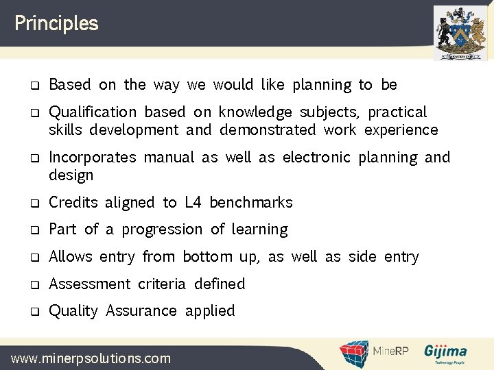 Principles q q q Based on the way we would like planning to be Principles q q q Based on the way we would like planning to be