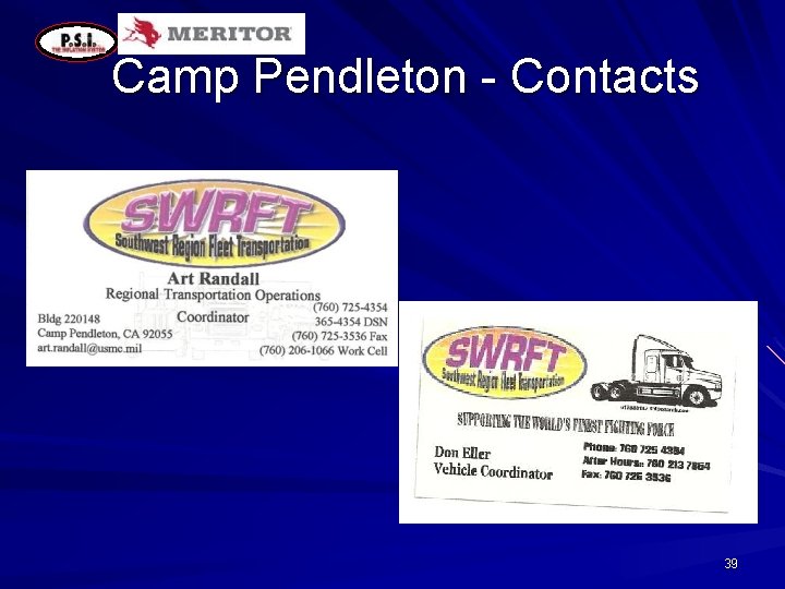 Camp Pendleton - Contacts 39 