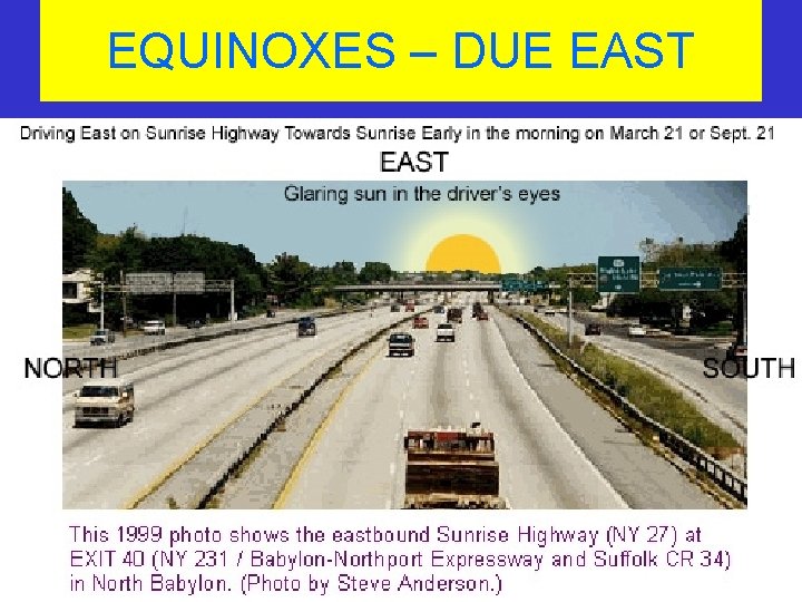 EQUINOXES – DUE EAST 