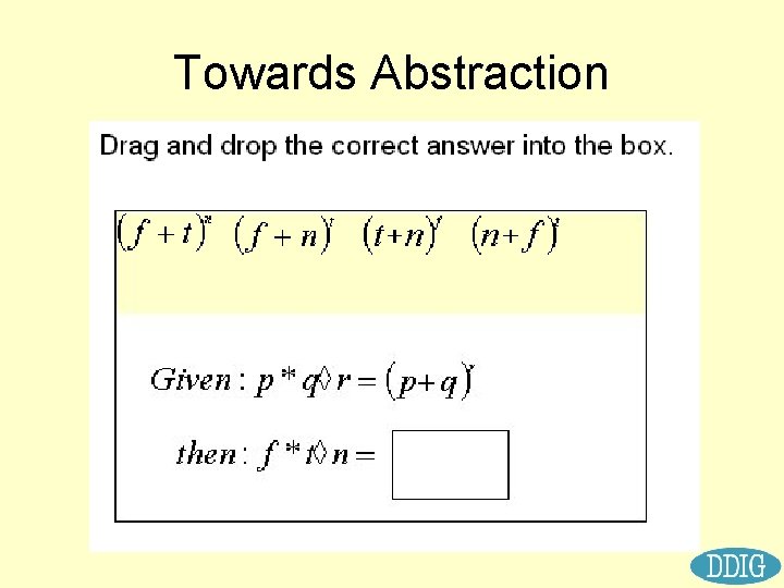 Towards Abstraction 