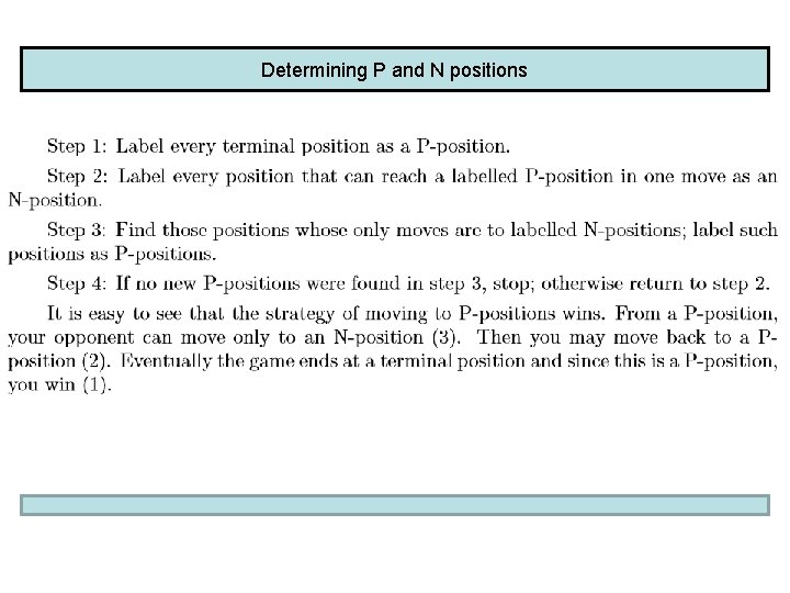 Determining P and N positions 