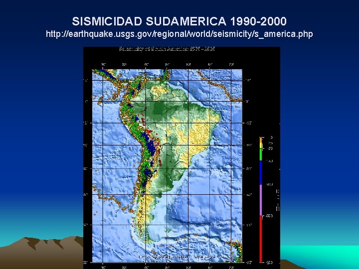 SISMICIDAD SUDAMERICA 1990 -2000 http: //earthquake. usgs. gov/regional/world/seismicity/s_america. php 