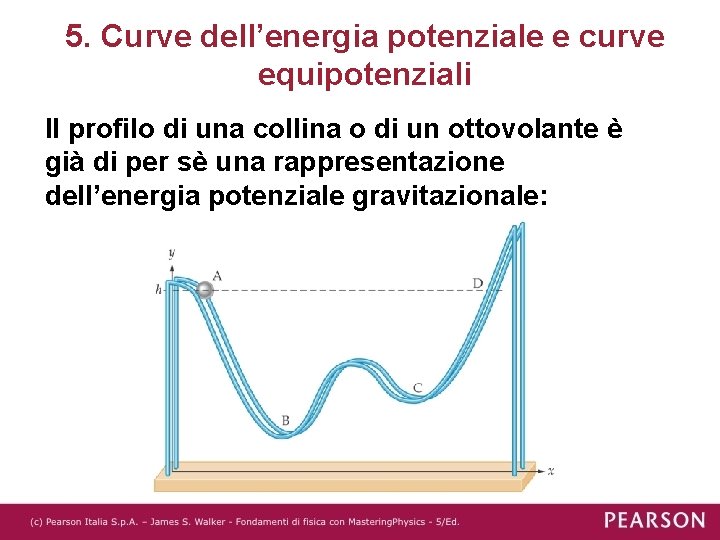 5. Curve dell’energia potenziale e curve equipotenziali Il profilo di una collina o di