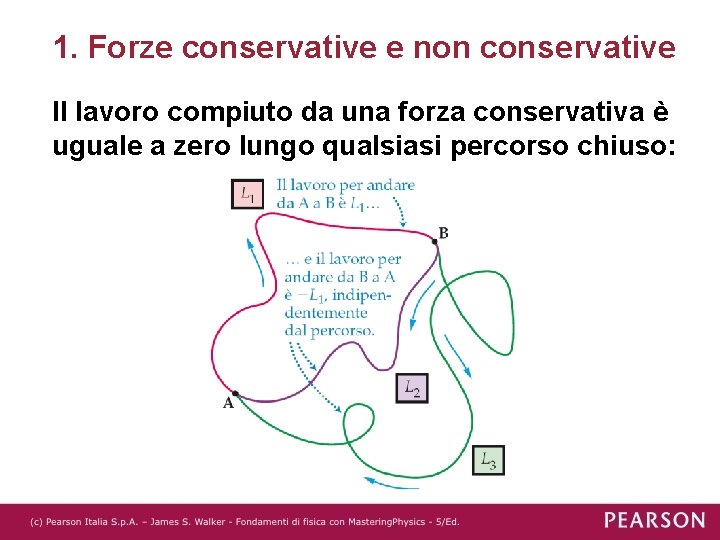 1. Forze conservative e non conservative Il lavoro compiuto da una forza conservativa è