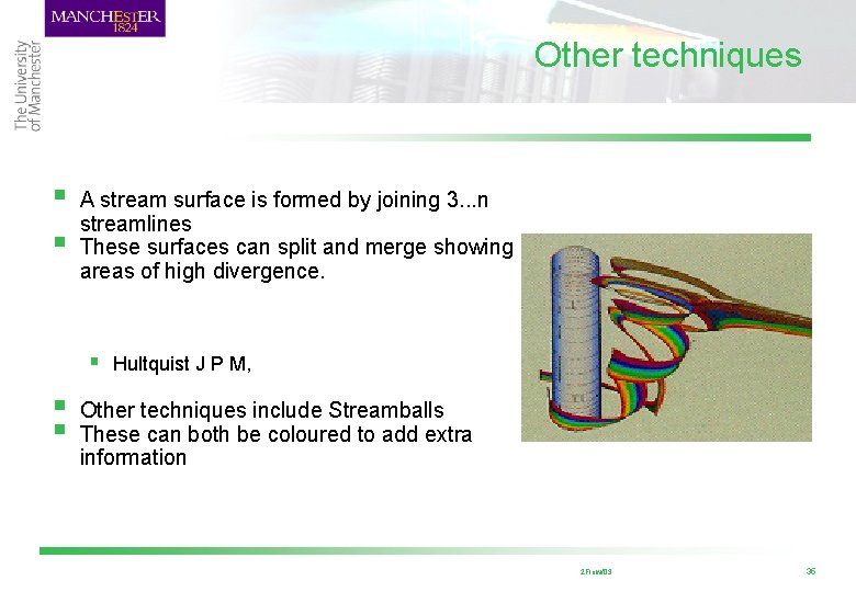 Other techniques § § A stream surface is formed by joining 3. . .