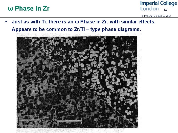 ω Phase in Zr 14 © Imperial College London • Just as with Ti,