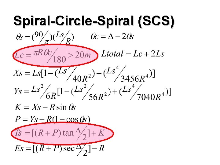 Spiral-Circle-Spiral (SCS) 