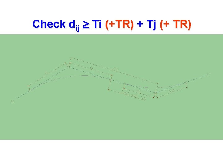Check dij Ti (+TR) + Tj (+ TR) 