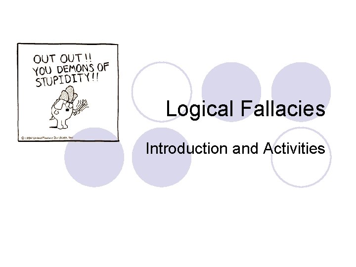 Logical Fallacies Introduction and Activities 