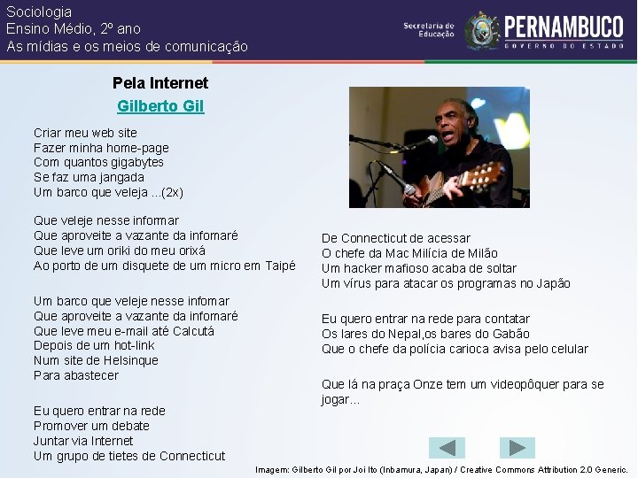 Sociologia Ensino Médio, 2º ano As mídias e os meios de comunicação Pela Internet