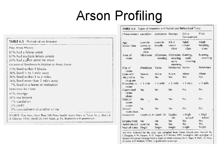 Arson Profiling 