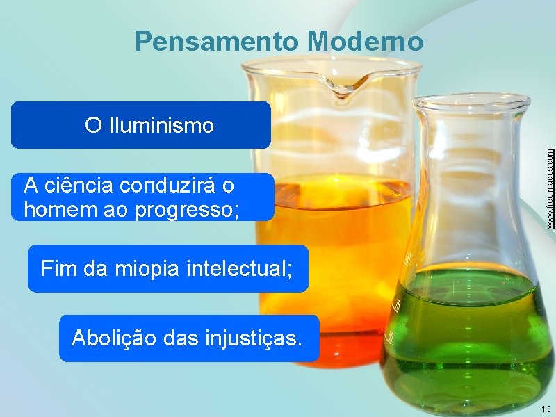 Pensamento Moderno A ciência conduzirá o homem ao progresso; www. freeimages. com O Iluminismo Pensamento Moderno A ciência conduzirá o homem ao progresso; www. freeimages. com O Iluminismo
