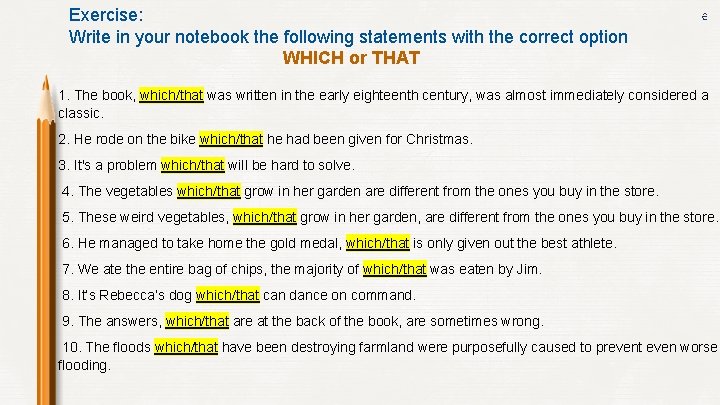 Using Which WHICH vs THAT ENGLISH CLASS VI Teacher Pedro