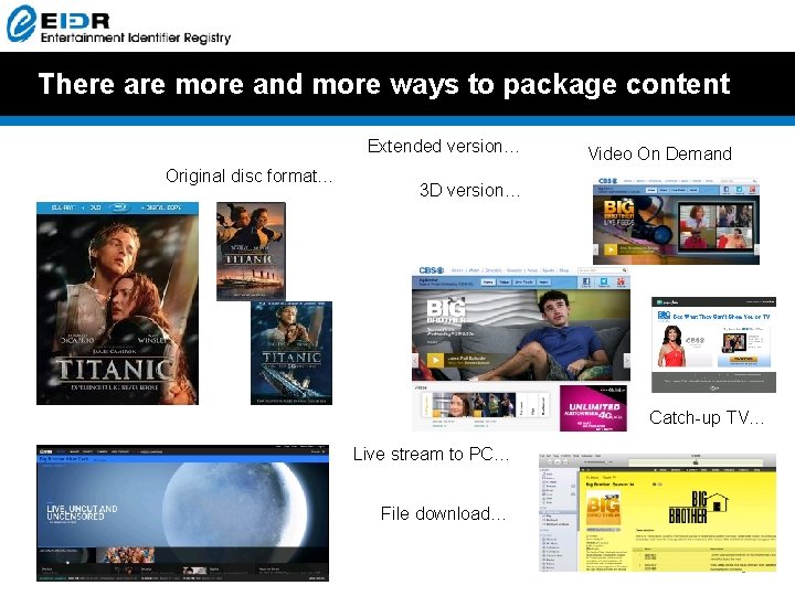 There are more and more ways to package content Extended version… Original disc format… There are more and more ways to package content Extended version… Original disc format…