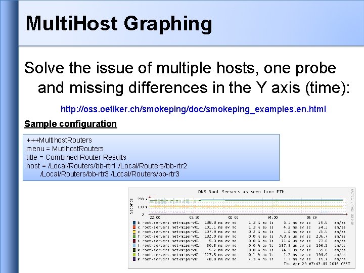 Multi. Host Graphing Solve the issue of multiple hosts, one probe and missing differences Multi. Host Graphing Solve the issue of multiple hosts, one probe and missing differences