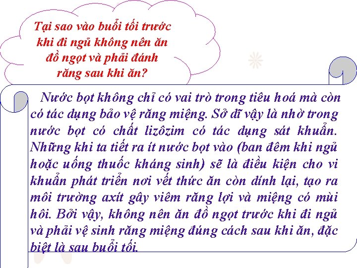 Tại sao vào buổi tối trước khi đi ngủ không nên ăn đồ ngọt Tại sao vào buổi tối trước khi đi ngủ không nên ăn đồ ngọt