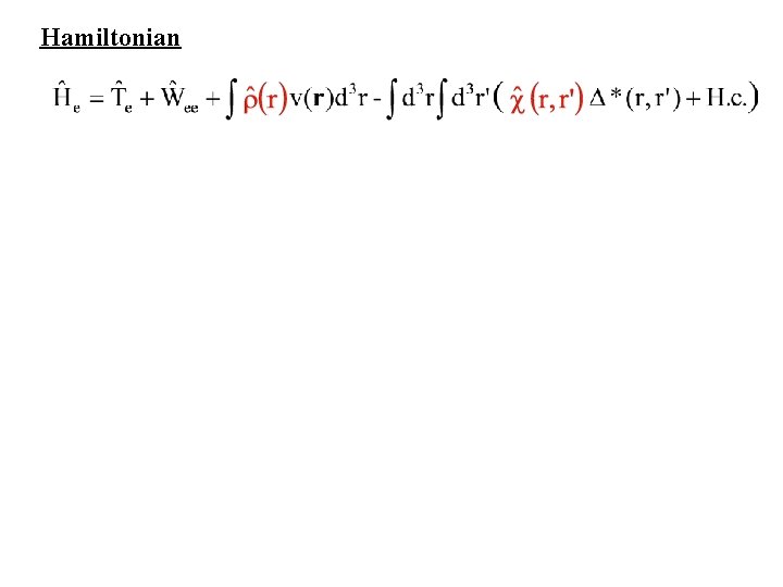 Hamiltonian 