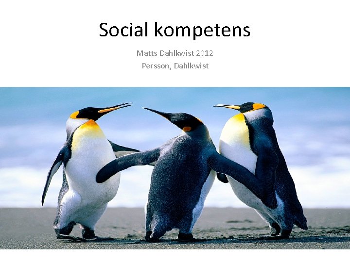 Social kompetens Matts Dahlkwist 2012 Persson, Dahlkwist Social kompetens Matts Dahlkwist 2012 Persson, Dahlkwist