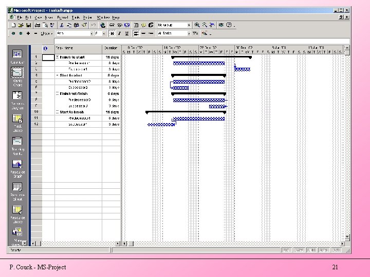 P. Couck - MS-Project 21 