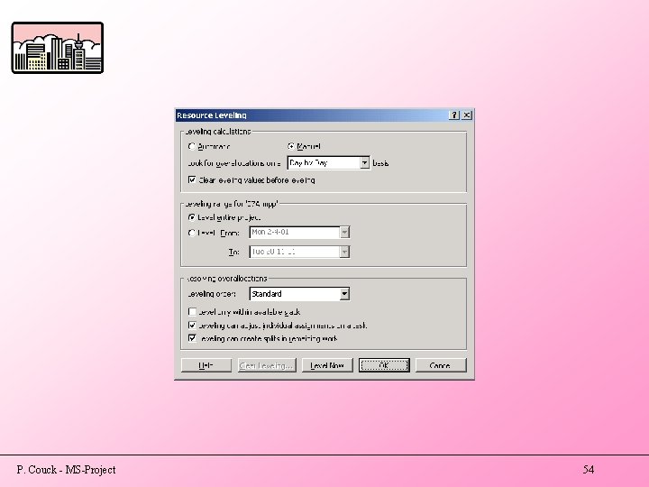 P. Couck - MS-Project 54 