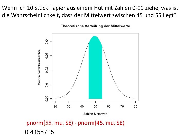 Wenn ich 10 Stück Papier aus einem Hut mit Zahlen 0 -99 ziehe, was