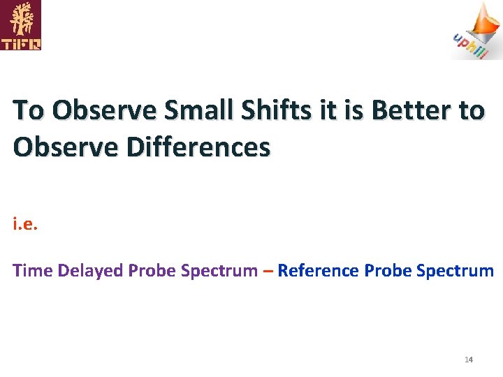 To Observe Small Shifts it is Better to Observe Differences i. e. Time Delayed