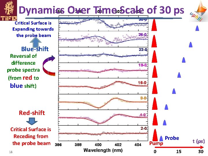 Dynamics Over Time Scale of 30 ps Critical Surface is Expanding towards the probe