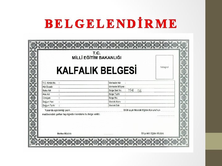 BELGELENDİRME 