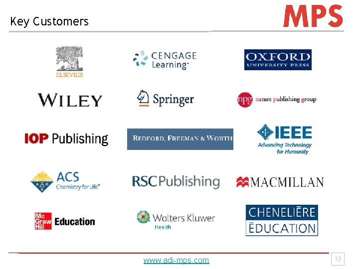 Key Customers www. adi-mps. com 13 