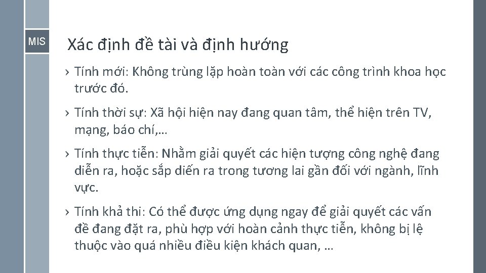 MIS Xác định đề tài và định hướng › Tính mới: Không trùng lặp