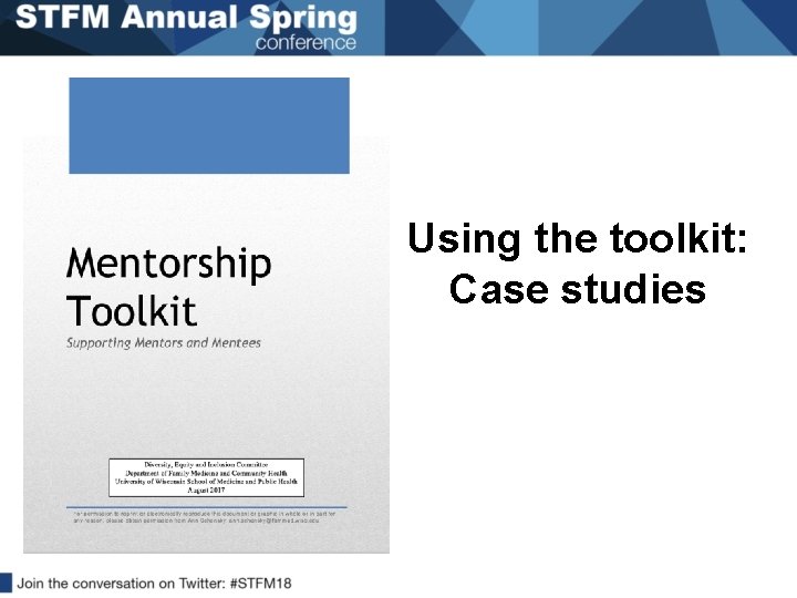 Using the toolkit: Case studies 