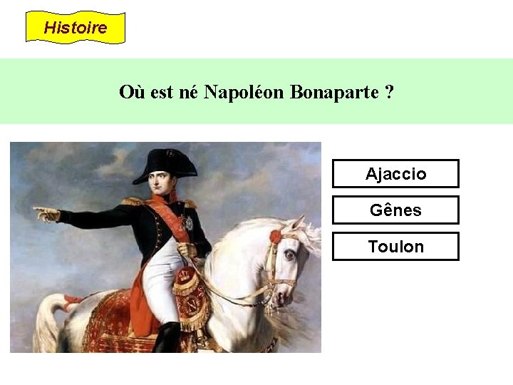 Histoire Où est né Napoléon Bonaparte ? Ajaccio Gênes Toulon 