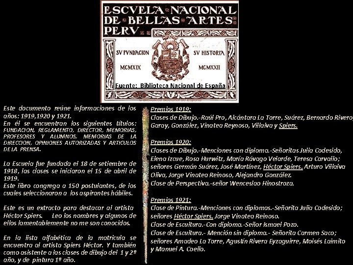 Fuente: Biblioteca Nacional de España Este documento reúne informaciones de los años: 1919, 1920