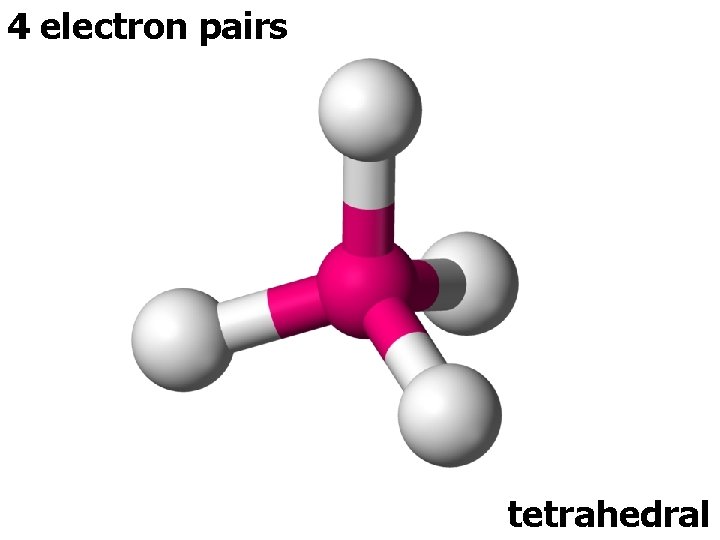 4 electron pairs tetrahedral 