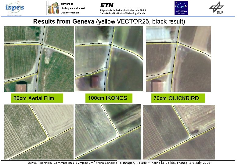 Institute of Photogrammetry and Geo. Information Results from Geneva (yellow VECTOR 25, black result) Institute of Photogrammetry and Geo. Information Results from Geneva (yellow VECTOR 25, black result)