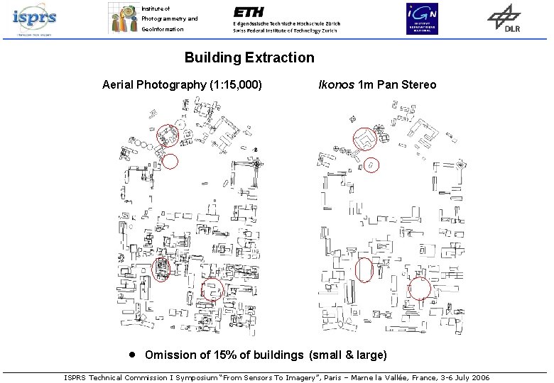 Institute of Photogrammetry and Geo. Information Building Extraction Aerial Photography (1: 15, 000) · Institute of Photogrammetry and Geo. Information Building Extraction Aerial Photography (1: 15, 000) ·