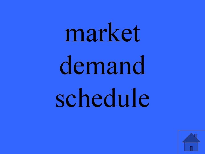 market demand schedule 
