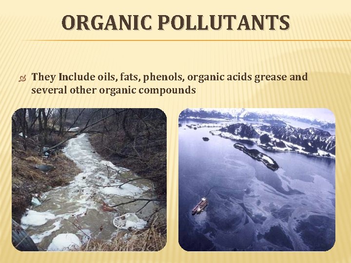 ENVIRONMENTAL POLLUTION OUT LINE What is pollution What