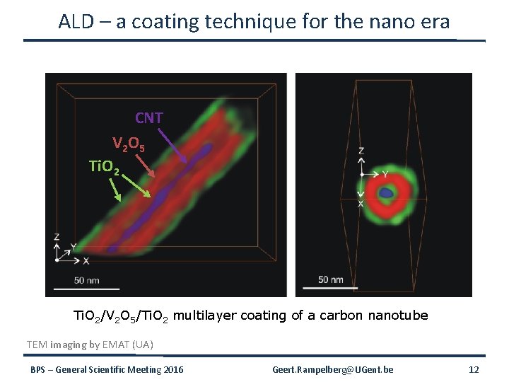 ALD – a coating technique for the nano era CNT V 2 O 5