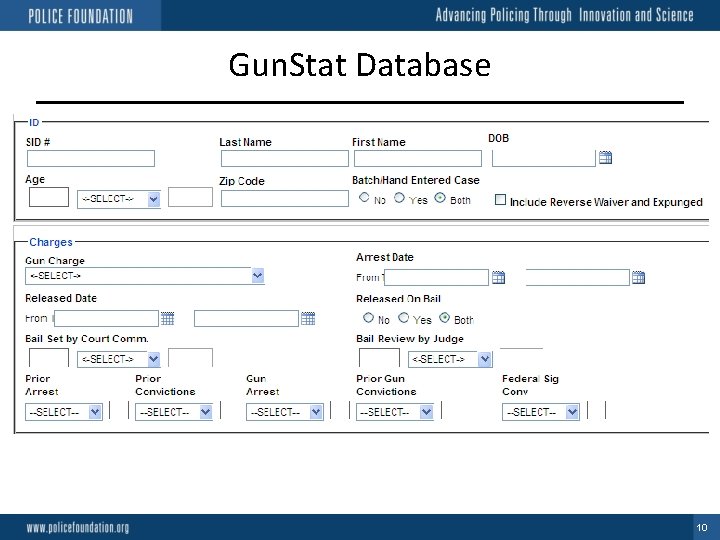 Gun. Stat Database 10 