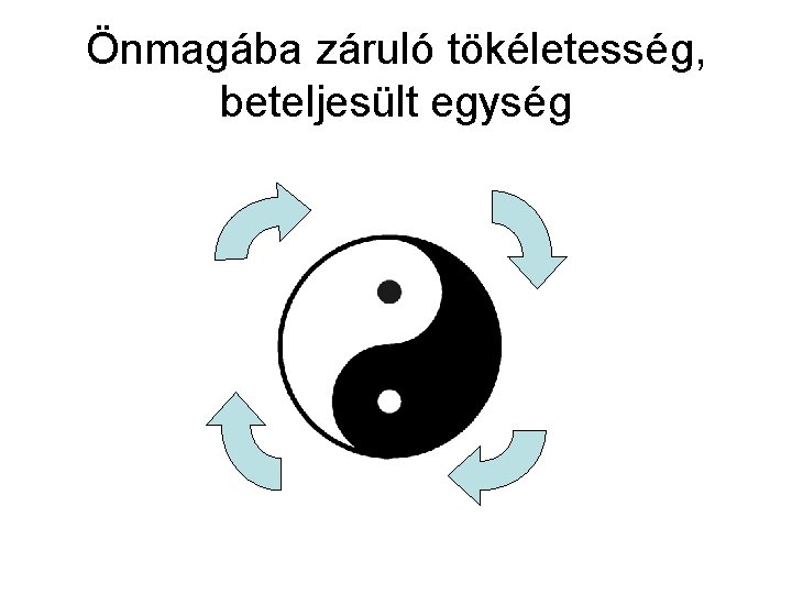 Önmagába záruló tökéletesség, beteljesült egység 