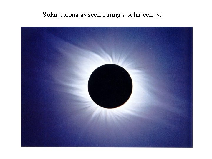 Solar corona as seen during a solar eclipse 