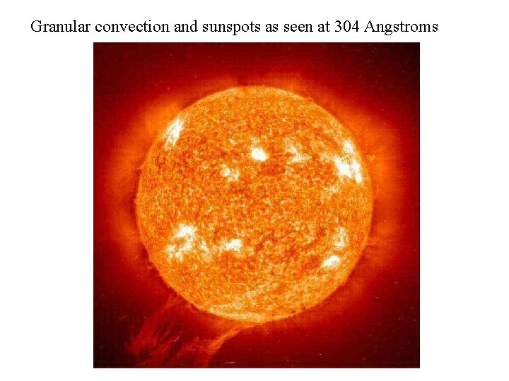 Granular convection and sunspots as seen at 304 Angstroms 