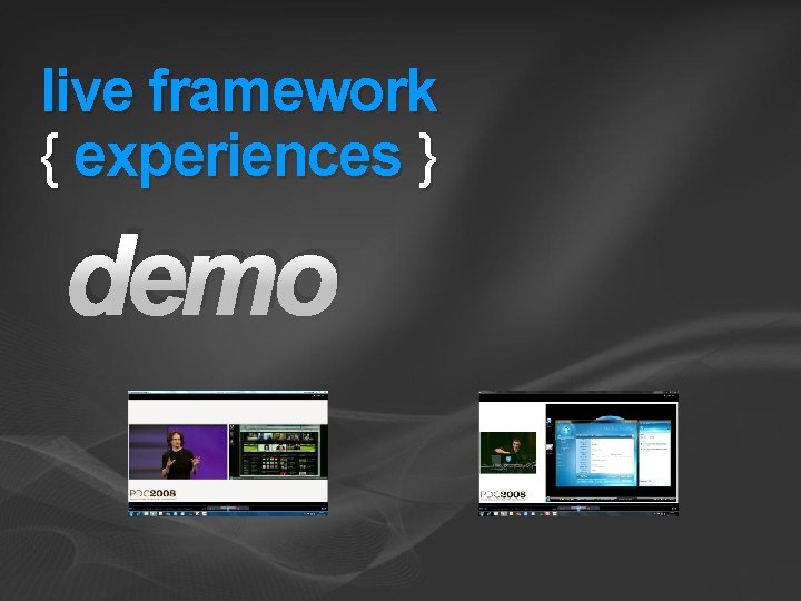 live framework { experiences } demo live framework { experiences } demo