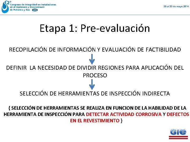 Etapa 1: Pre-evaluación RECOPILACIÓN DE INFORMACIÓN Y EVALUACIÓN DE FACTIBILIDAD DEFINIR LA NECESIDAD DE