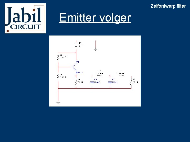 Zelfontwerp filter Emitter volger 