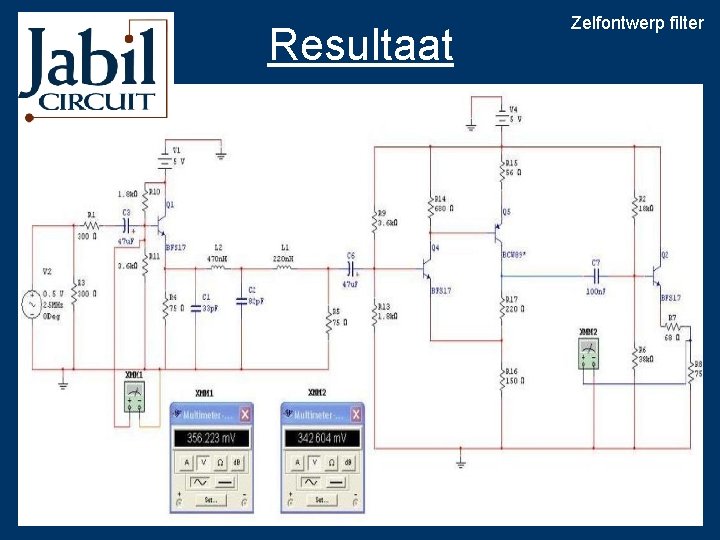 Resultaat Zelfontwerp filter 