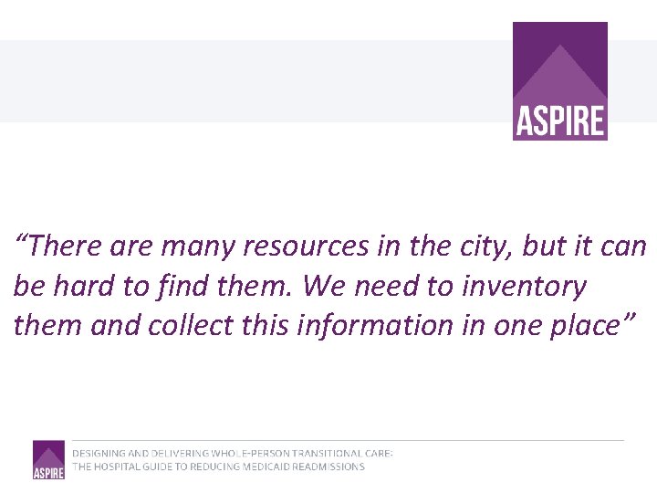 “There are many resources in the city, but it can be hard to find