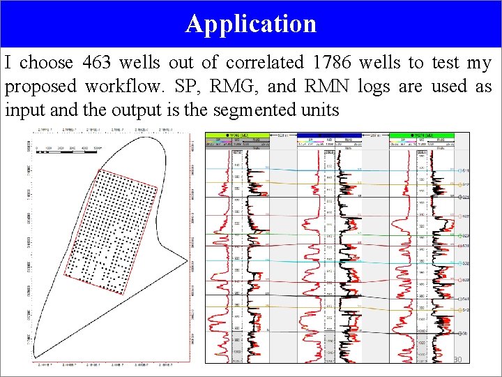 Application I choose 463 wells out of correlated 1786 wells to test my proposed