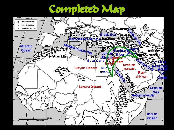 Completed Map. Ca Caucasus Mts. bu r El a Se Atlantic Ocean z an